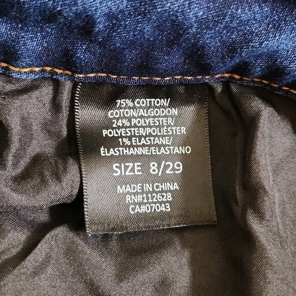 Tahari Womens Dark Wash Jeans Size 8/29 5 Pockets Stretch Zip Button Casual - Picture 8 of 10